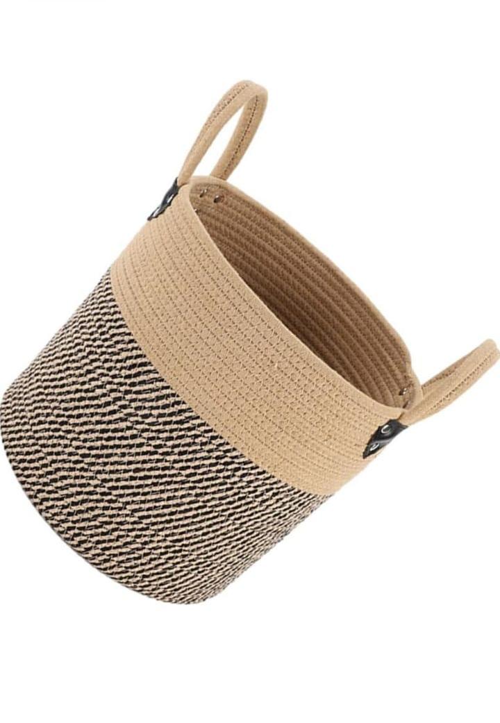 Laundry Basket with handle | Storage Basket Cum Handbag - The Gharnish - A Unit of Satkala Creations