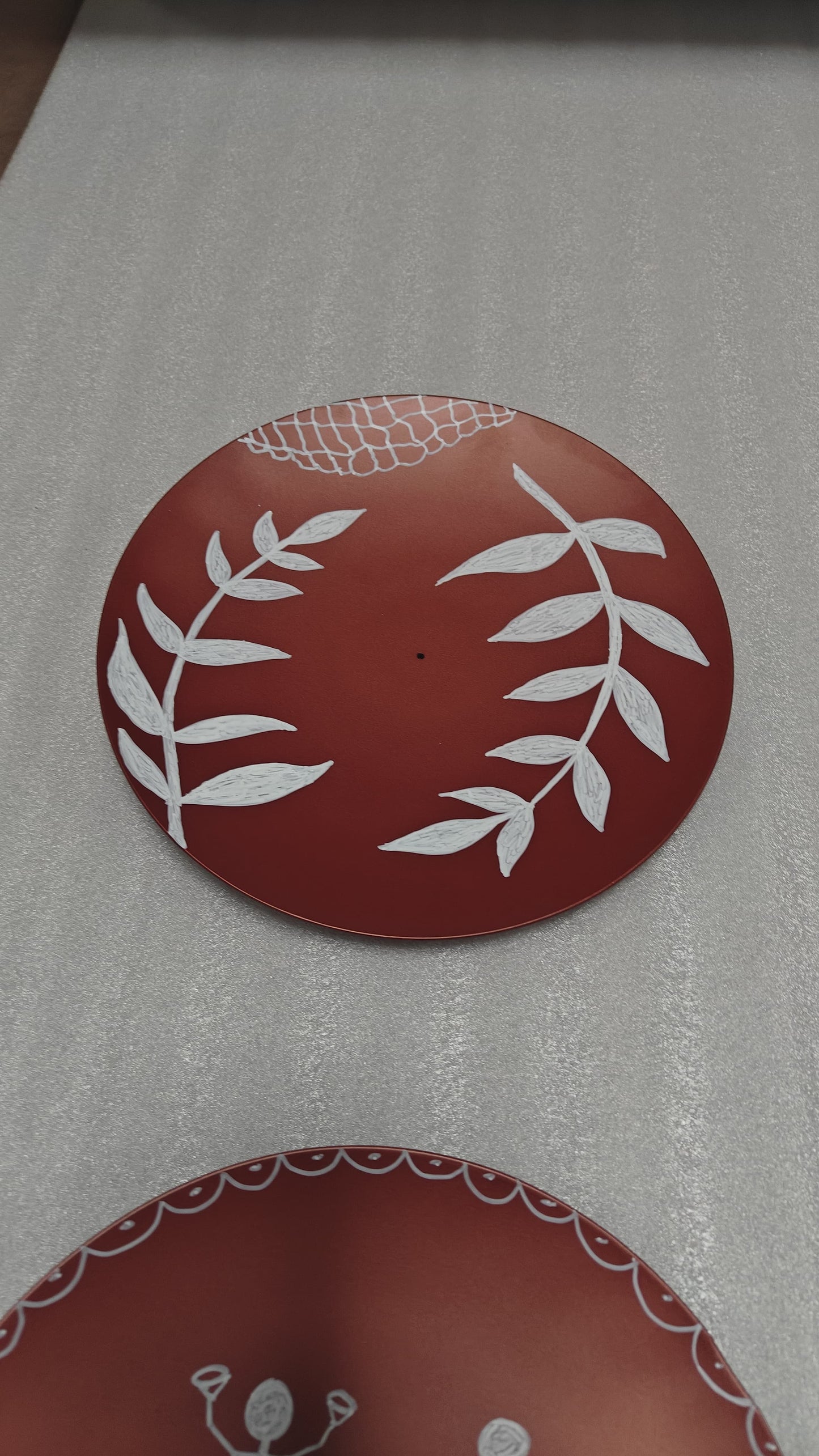 Botanical Harmony Hand-Painted Wall Plate Set - The Gharnish - A Unit of Satkala Creations
