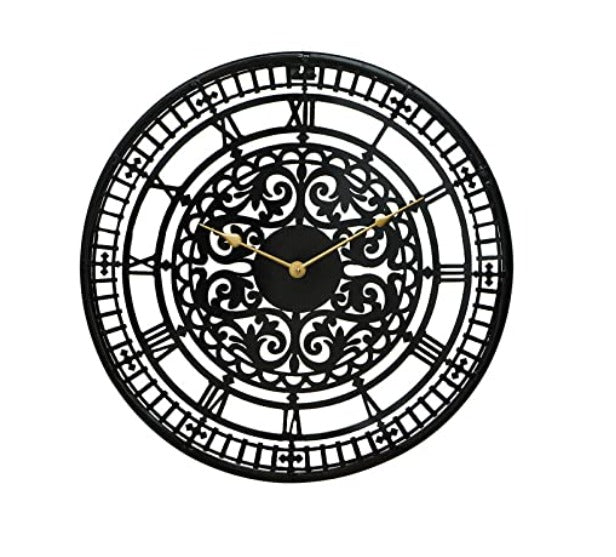 Silent Unique Wall Clock, Large Metal Wall Clock, 3D metal wall clock, metal art wall clock, Large Geometric Metal Clock - The Gharnish - A Unit of Satkala Creations