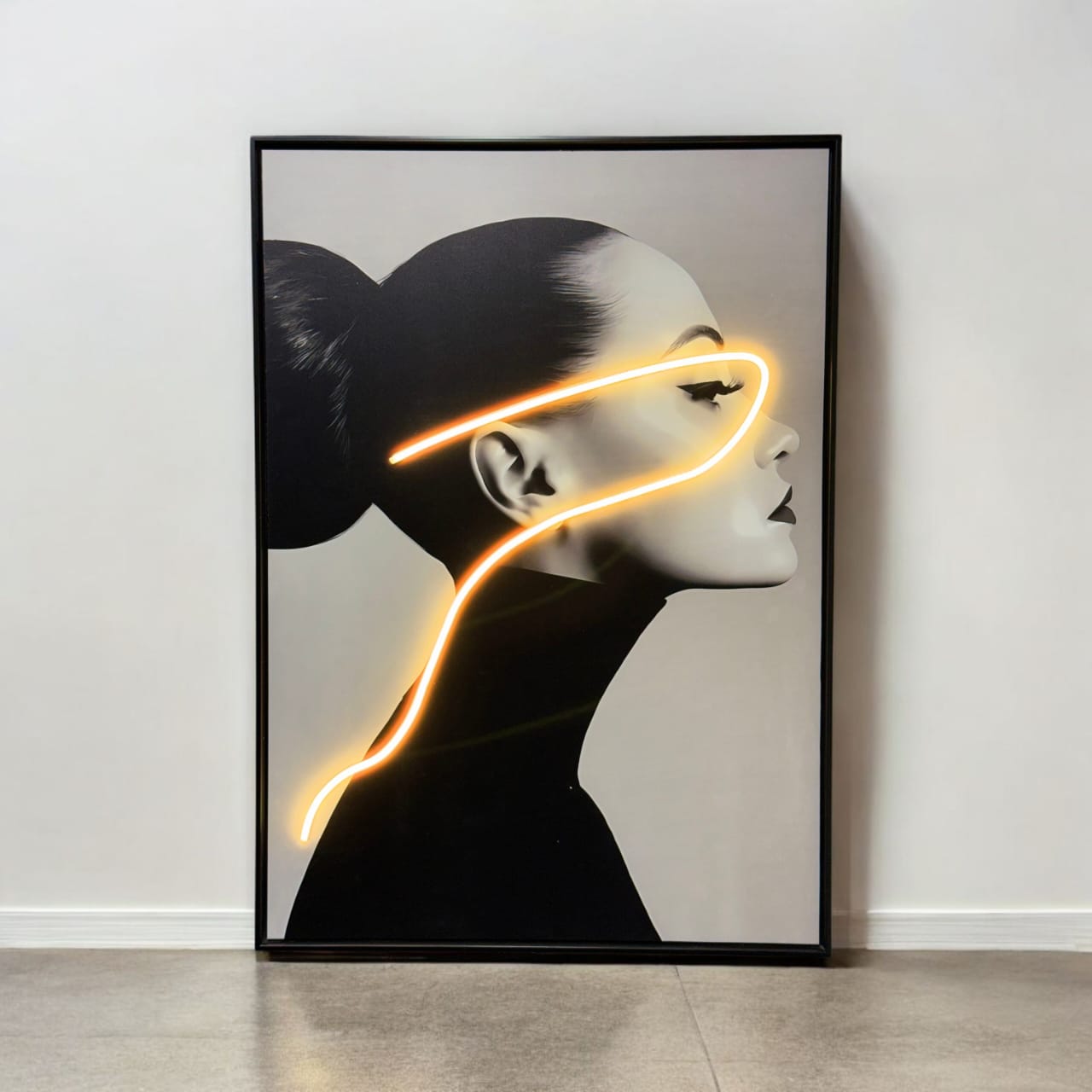 Luminous Grace – Neon Led Line 3D Artwork