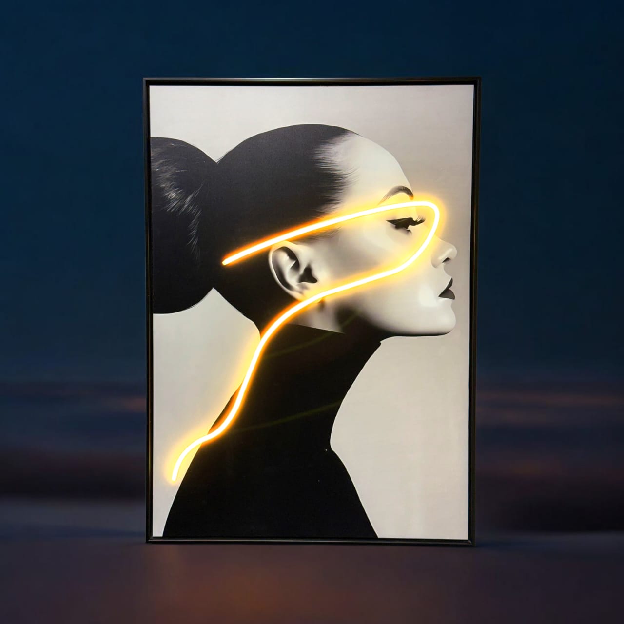 Luminous Grace – Neon Led Line 3D Artwork