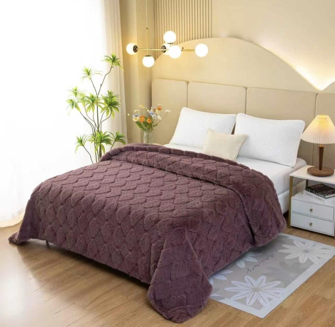 100% Premium & Imported Fur Blanket - The Gharnish - A Unit of Satkala Creations