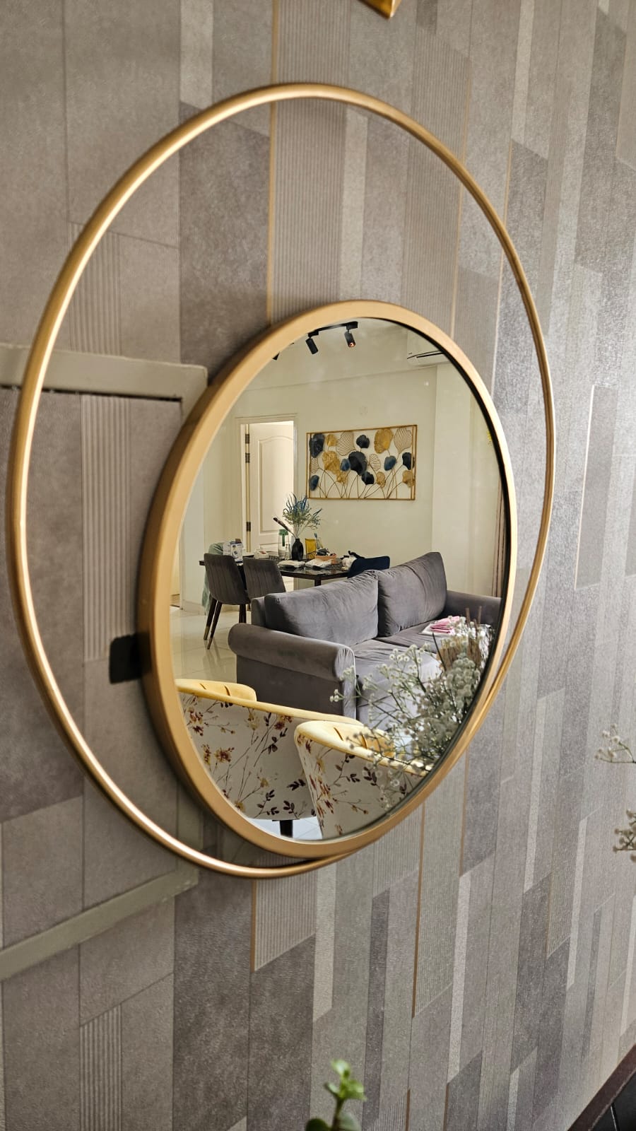 Double Ring Wall Mirror (24 Inches Dia) - The Gharnish - A Unit of Satkala Creations
