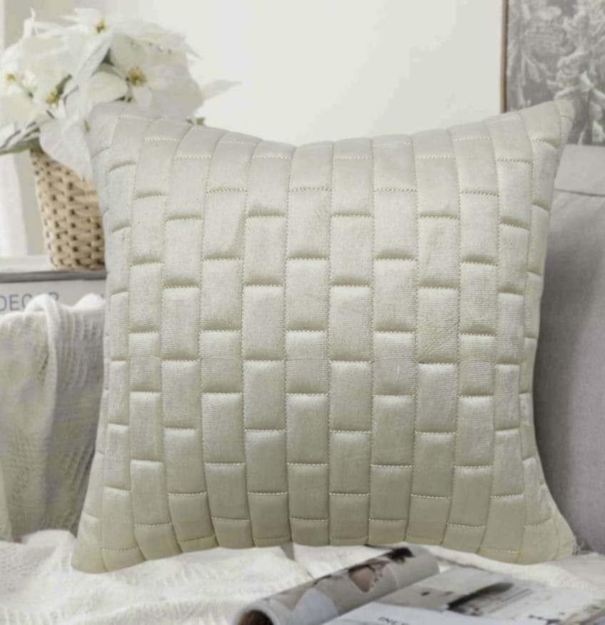 Brick Pattern Premium Heavy Cushion Cover - The Gharnish - A Unit of Satkala Creations