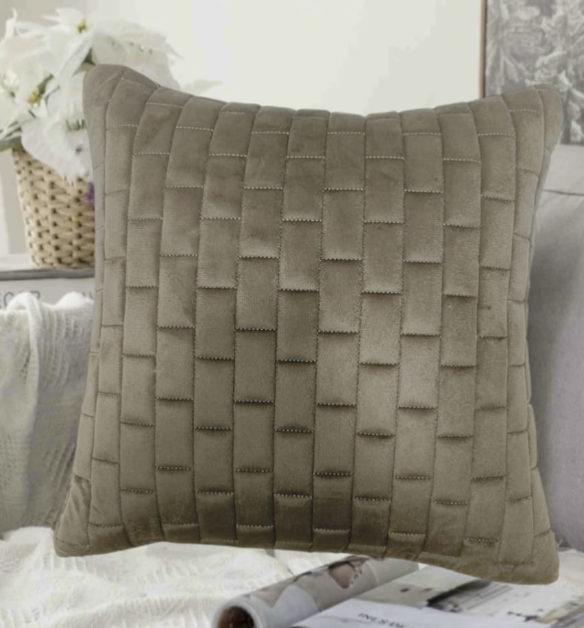Brick Pattern Premium Heavy Cushion Cover - The Gharnish - A Unit of Satkala Creations