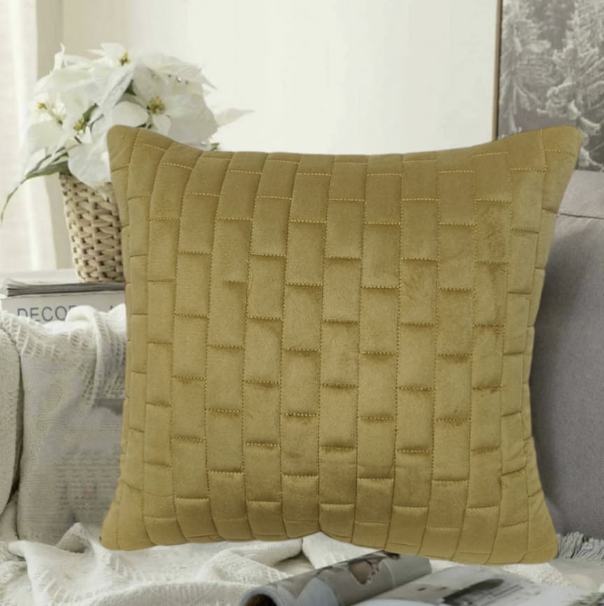 Brick Pattern Premium Heavy Cushion Cover - The Gharnish - A Unit of Satkala Creations