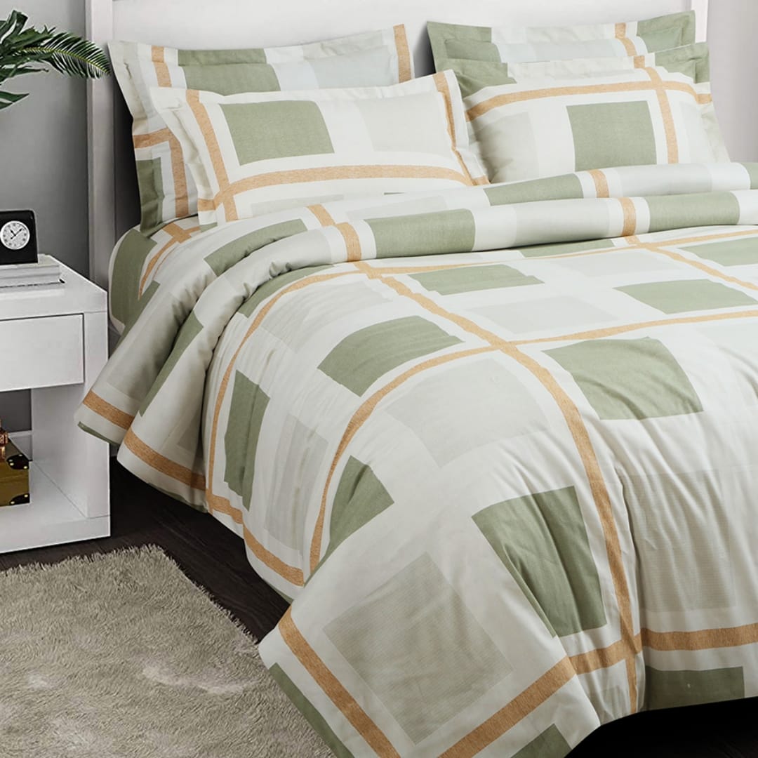 100 % Cotton Vintage 3 Pcs Bedding Set - The Gharnish - A Unit of Satkala Creations
