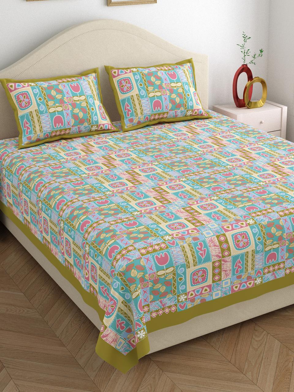 This high-quality 100% cotton bedsheet is designed for maximum comfort and practicality.