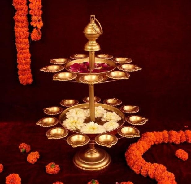 Deepak Urli 2 Tier Stand - The Gharnish - A Unit of Satkala Creations