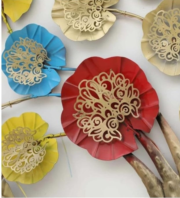 Decorative Multicolor Metallic Kalpataru Tree (54x36 Inches) - The Gharnish - A Unit of Satkala Creations