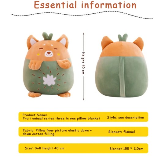 Fruit Series Toys Cum AC Blanket for Kids - The Gharnish - A Unit of Satkala Creations