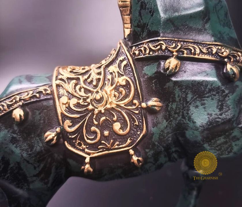 Marching Horse Centre Table Showpiece - The Gharnish - A Unit of Satkala Creations