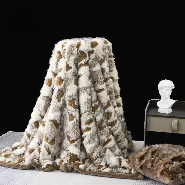 Korean Cashmere Panthar Furr Blanket - The Gharnish - A Unit of Satkala Creations
