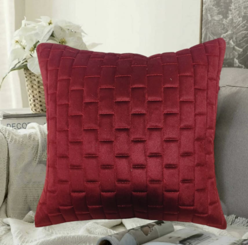 Brick Pattern Premium Heavy Cushion Cover - The Gharnish - A Unit of Satkala Creations