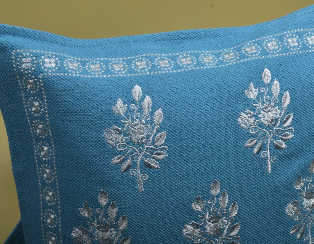 Pure Cotton Embroidered Cushion Covers – Elegance in Every Stitch - The Gharnish - A Unit of Satkala Creations