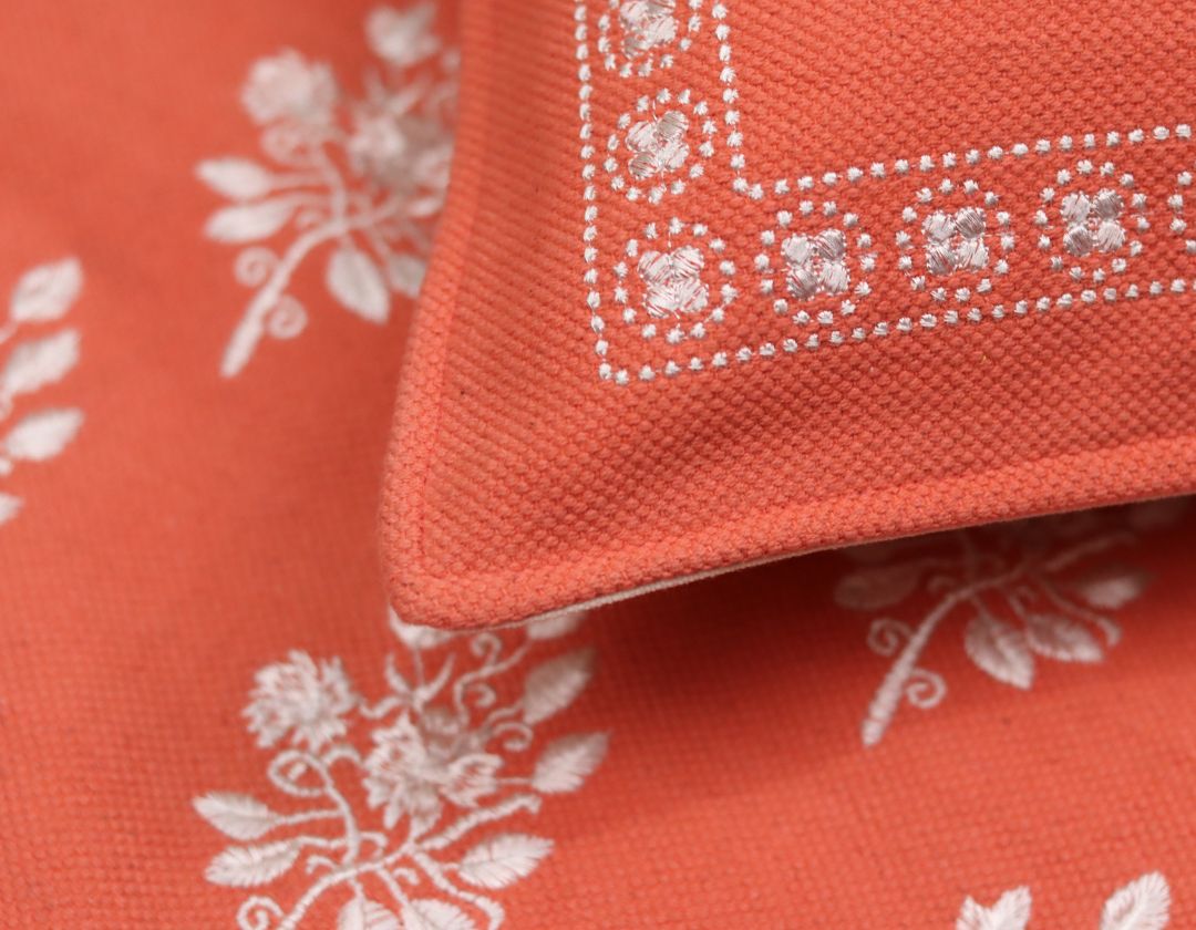 Pure Cotton Embroidered Cushion Covers – Elegance in Every Stitch - The Gharnish - A Unit of Satkala Creations