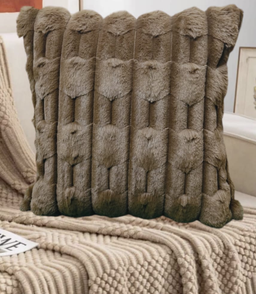 Rabbit Furr Cushion Covers - The Gharnish - A Unit of Satkala Creations