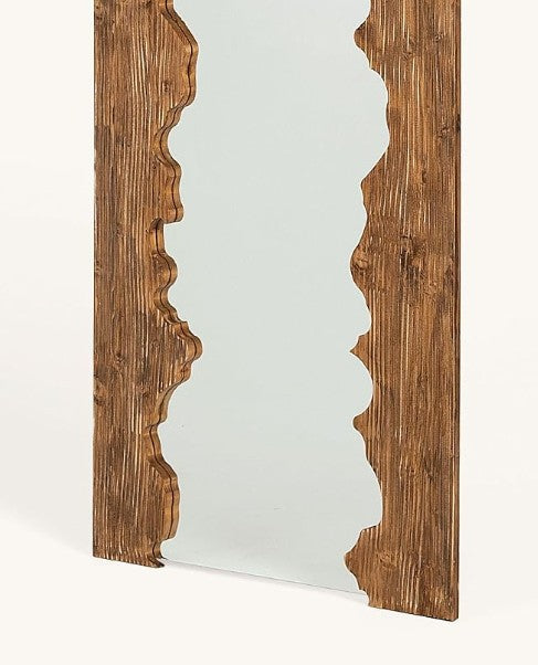 Irregular Solid Wood Full-Length Mirror – A Statement of Elegance - The Gharnish - A Unit of Satkala Creations