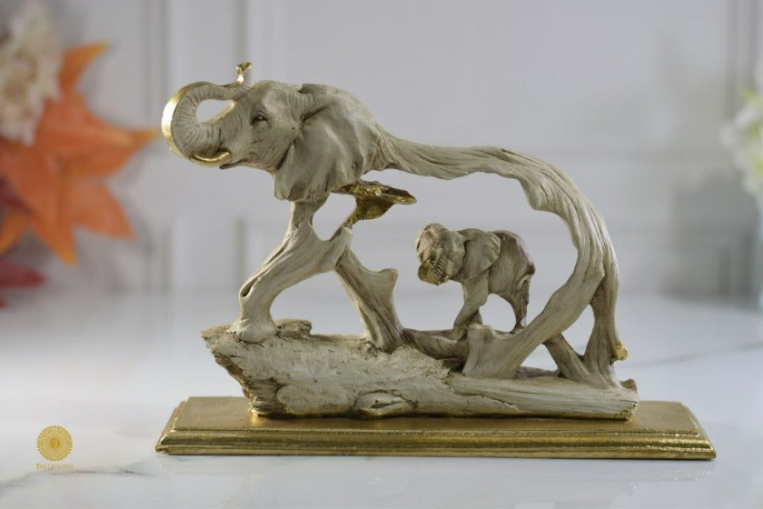 Feng Shui Shadow Elephant Figurine by TheGharnish, detailed animal figurine with intricate shadow design for good luck and harmony.