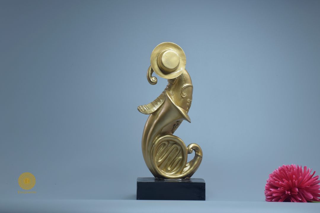 Set of three Trumpet musical instrument figurines by TheGharnish, detailed miniature decorative collectible sculptures