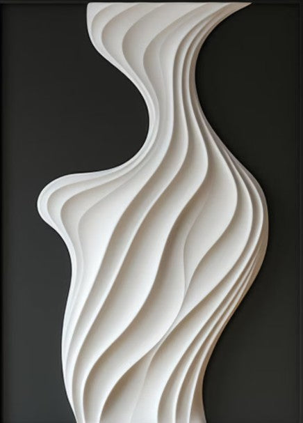 Black and White Waves Wooden Wall Art for Home and Office Decor - The Gharnish - A Unit of Satkala Creations