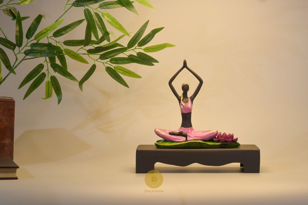 Tree Pose Yoga Lady Statue - The Gharnish - A Unit of Satkala Creations