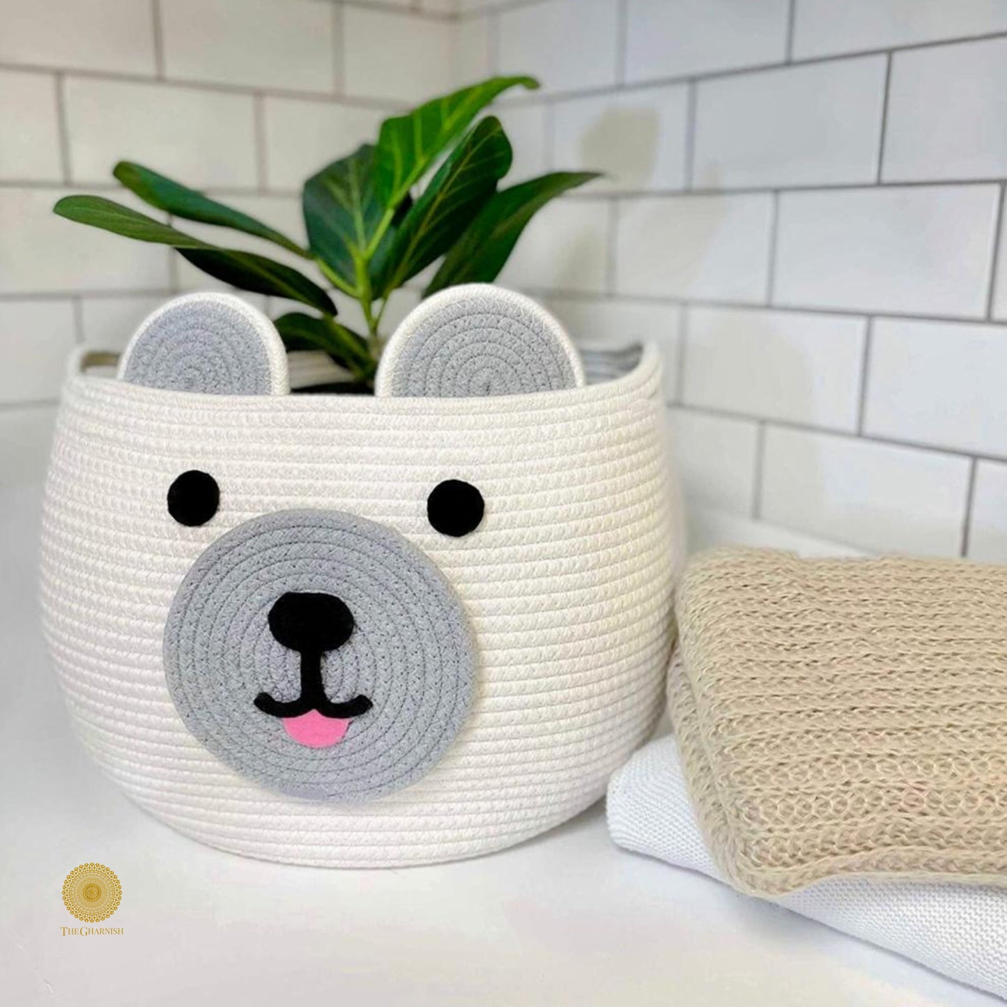 Rabbit Style Multipurpose Storage Basket - The Gharnish - A Unit of Satkala Creations