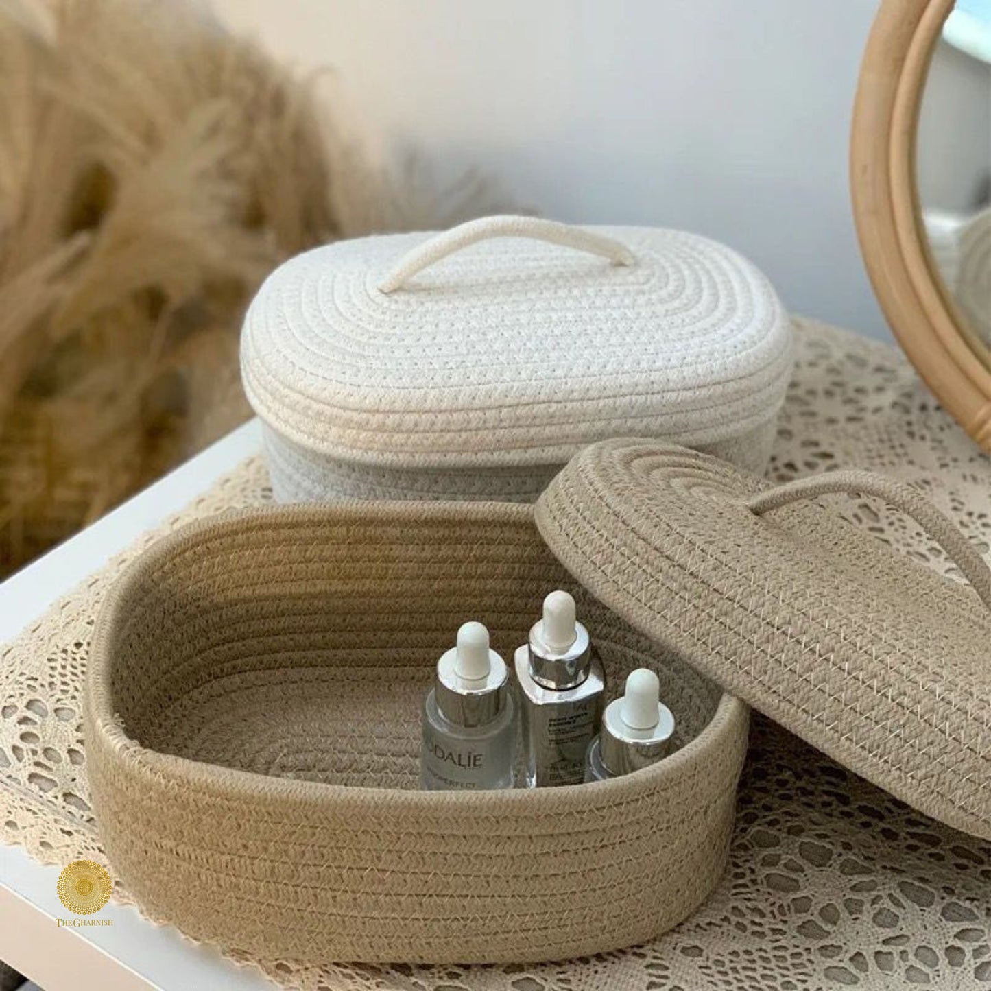 Oval Jute Multipurpose Basket - The Gharnish - A Unit of Satkala Creations