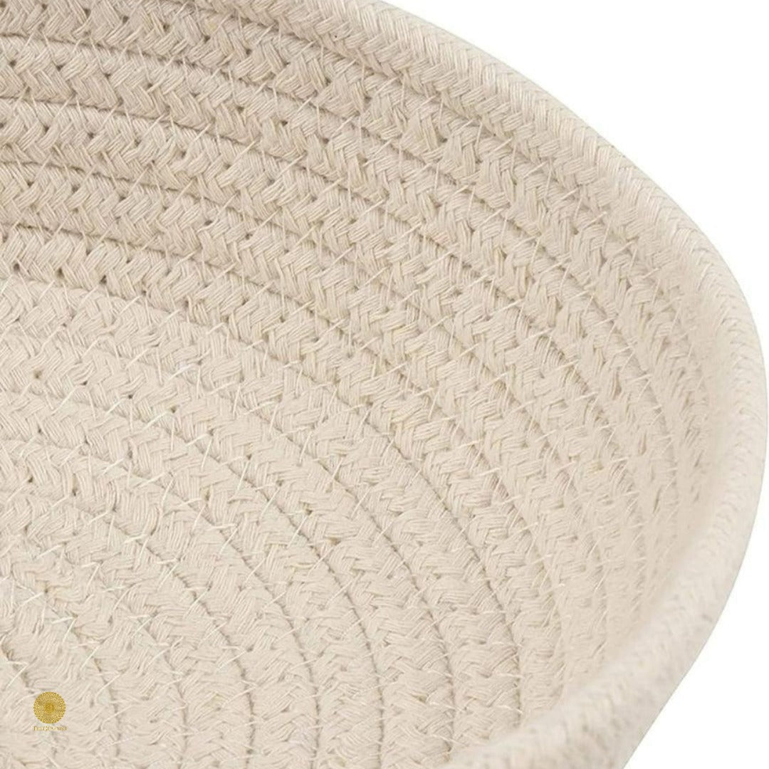 Mini Rope Handwoven Shelf Basket - The Gharnish - A Unit of Satkala Creations