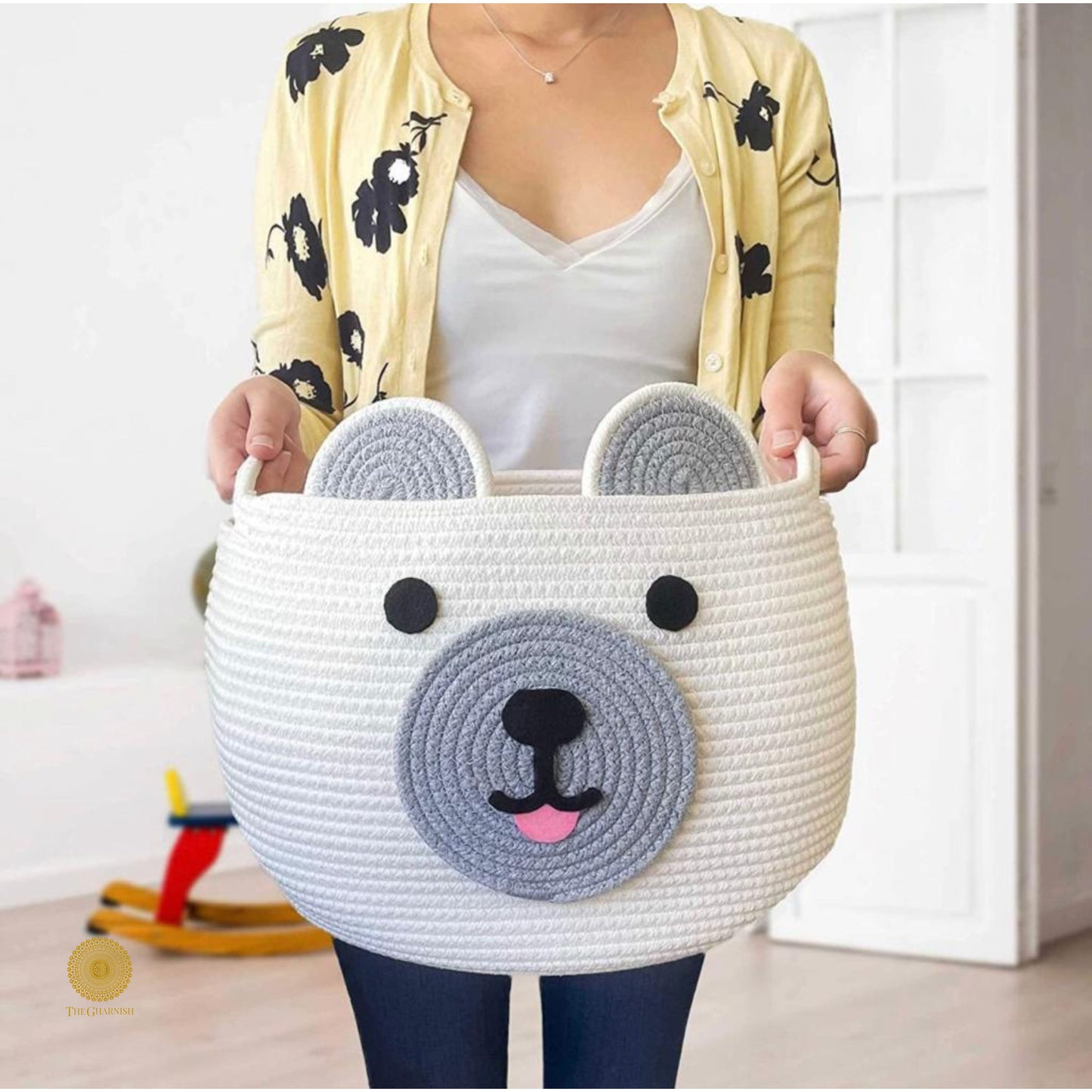 Rabbit Style Multipurpose Storage Basket - The Gharnish - A Unit of Satkala Creations