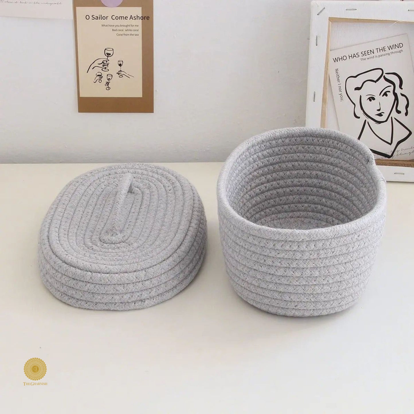 Oval Jute Multipurpose Basket - The Gharnish - A Unit of Satkala Creations
