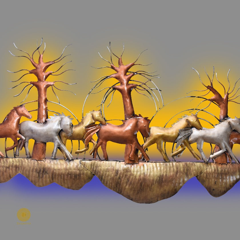 Herd of Horses Wall Art - The Gharnish - A Unit of Satkala Creations
