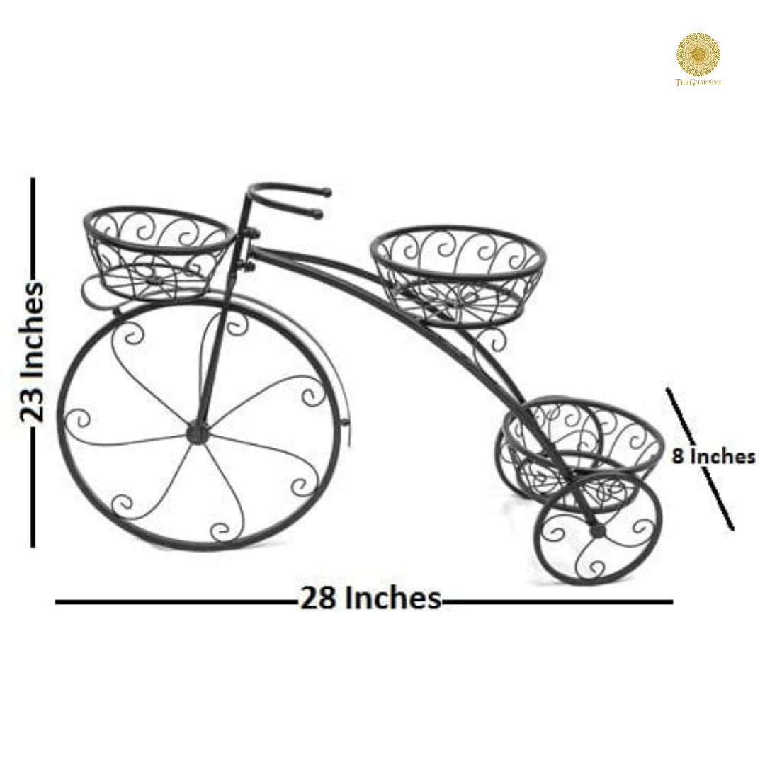 Planter Stand Tricycle (28 x 23 Inches) - The Gharnish - A Unit of Satkala Creations