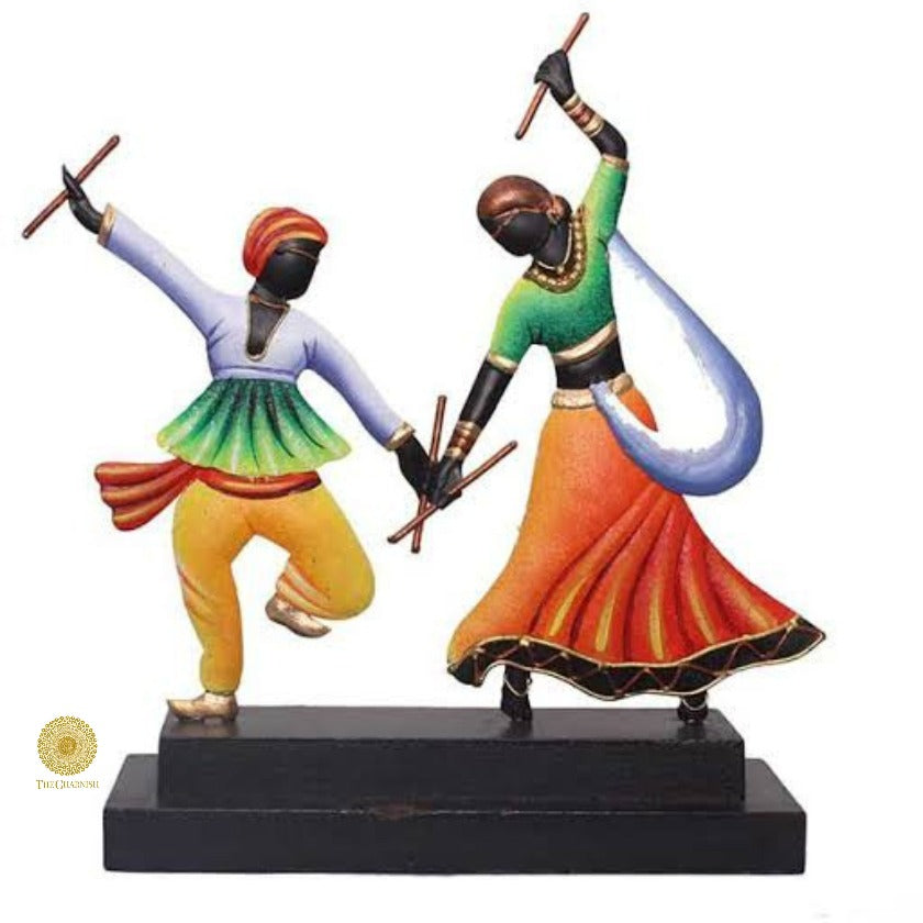 Dandiya Couple Table Top Art - The Gharnish - A Unit of Satkala Creations