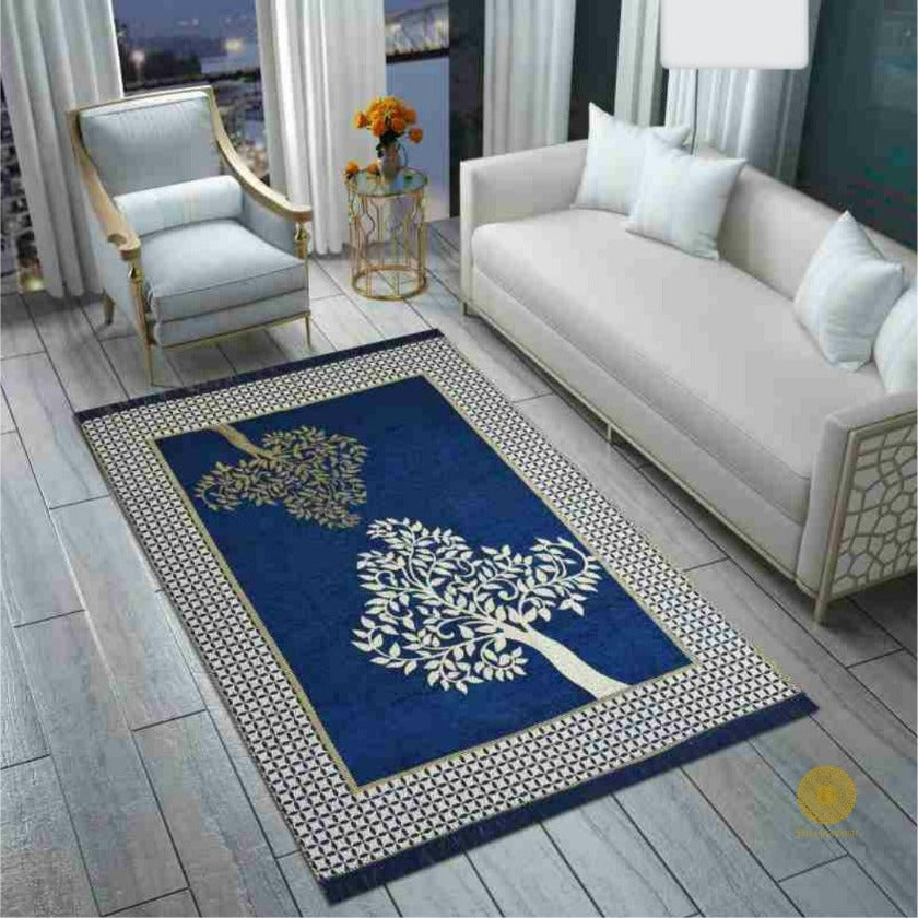 Chennile Tree Printed Carpet - The Gharnish - A Unit of Satkala Creations