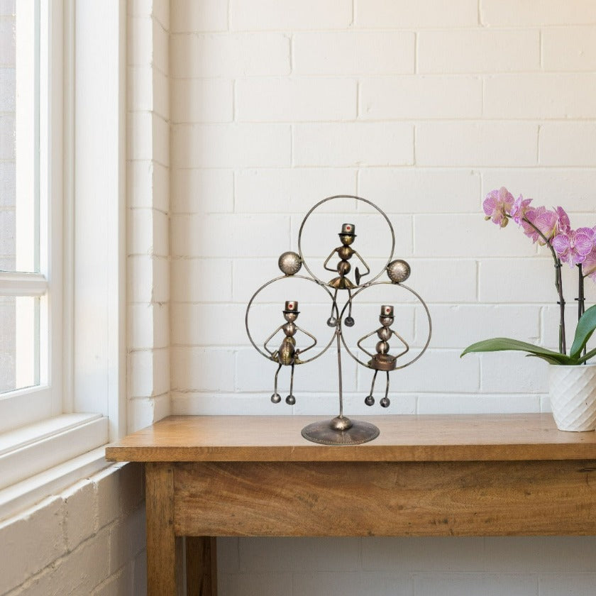 Ant Wheels Metal Musician Table Decor - The Gharnish - A Unit of Satkala Creations
