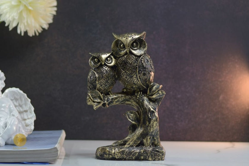 Antique Good Luck Owl Set of 2 - The Gharnish - A Unit of Satkala Creations