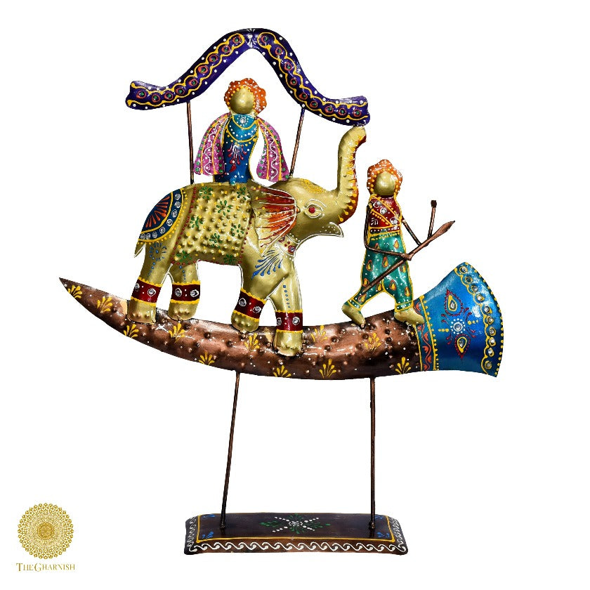 Antique Elephant Sawari Ornament - The Gharnish - A Unit of Satkala Creations
