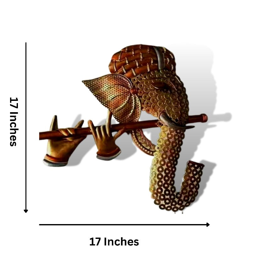 Ganesha Metallic Wall Art - The Gharnish - A Unit of Satkala Creations