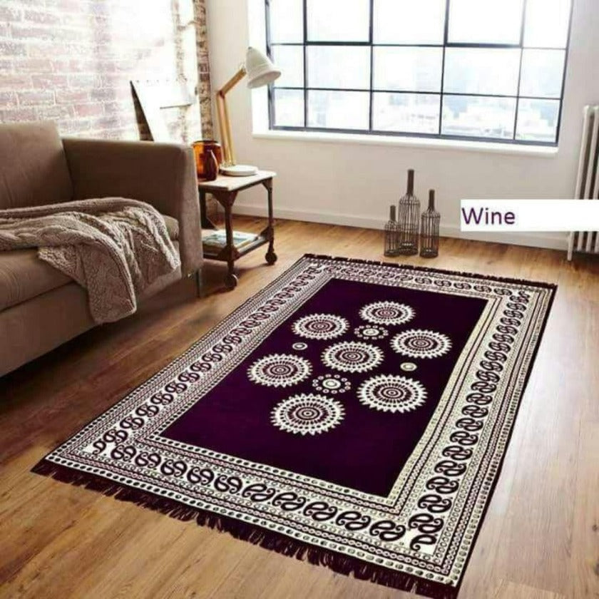 Chennile Panel Design Carpet - The Gharnish - A Unit of Satkala Creations