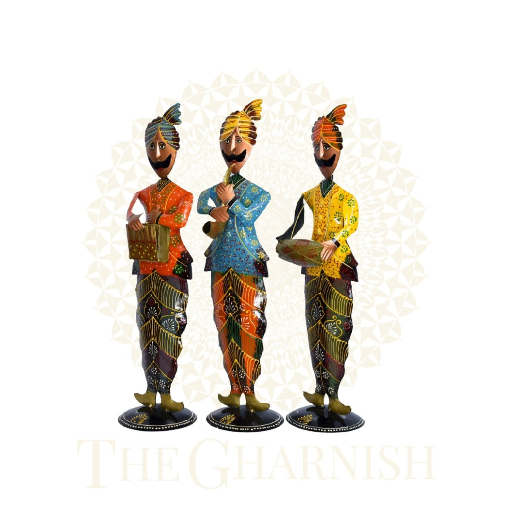 Punjabi Musician Set of 3 - The Gharnish - A Unit of Satkala Creations