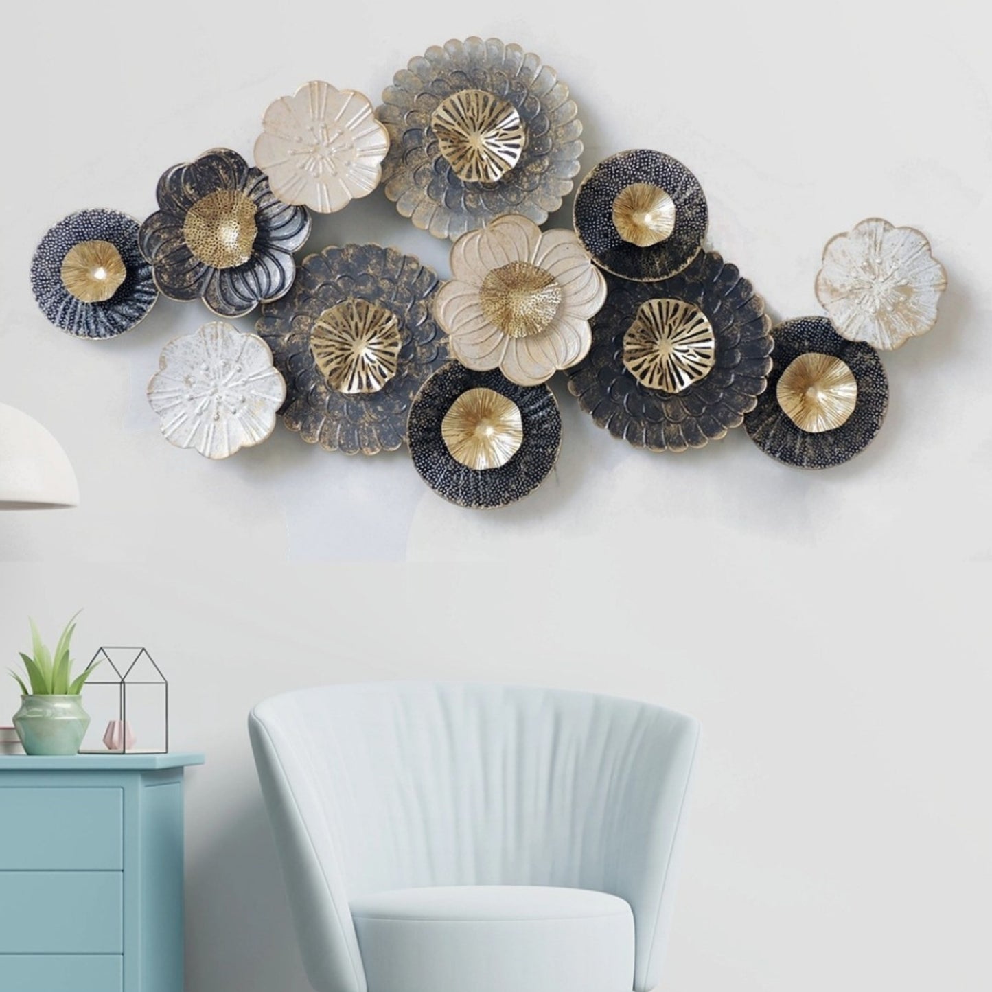 Vintage Flower Wall Art ( 48 x 24 Inches ) - The Gharnish - A Unit of Satkala Creations
