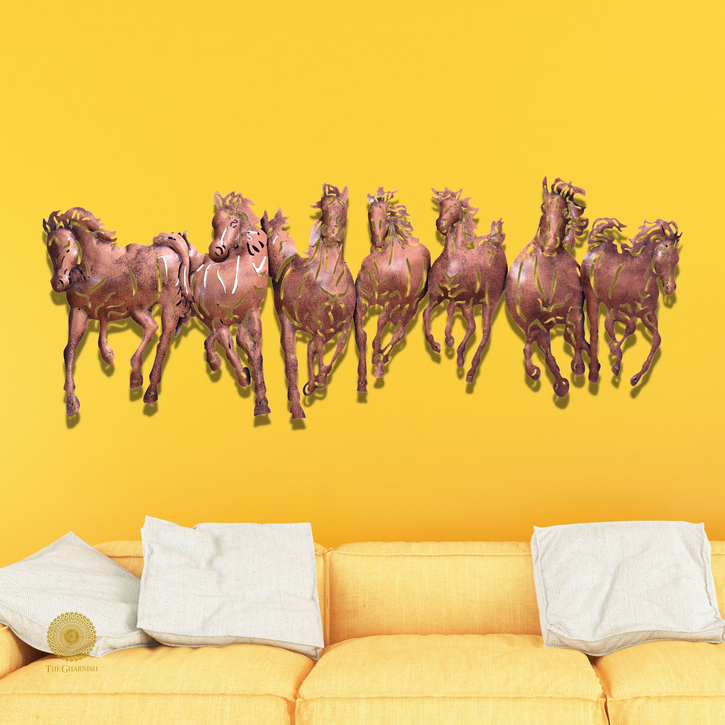 Running Horses herd Wall Art - The Gharnish - A Unit of Satkala Creations
