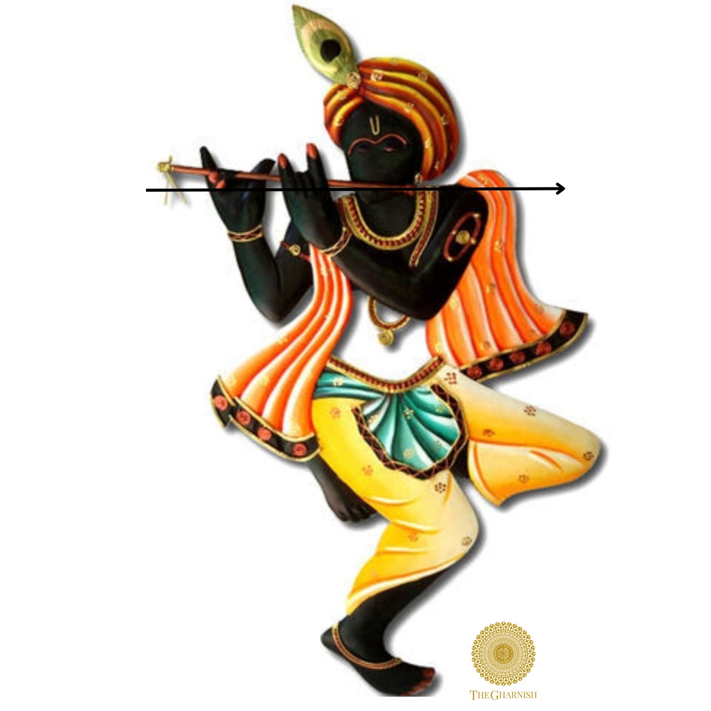 Metallic Wall Art Kunj Bihari - The Gharnish - A Unit of Satkala Creations