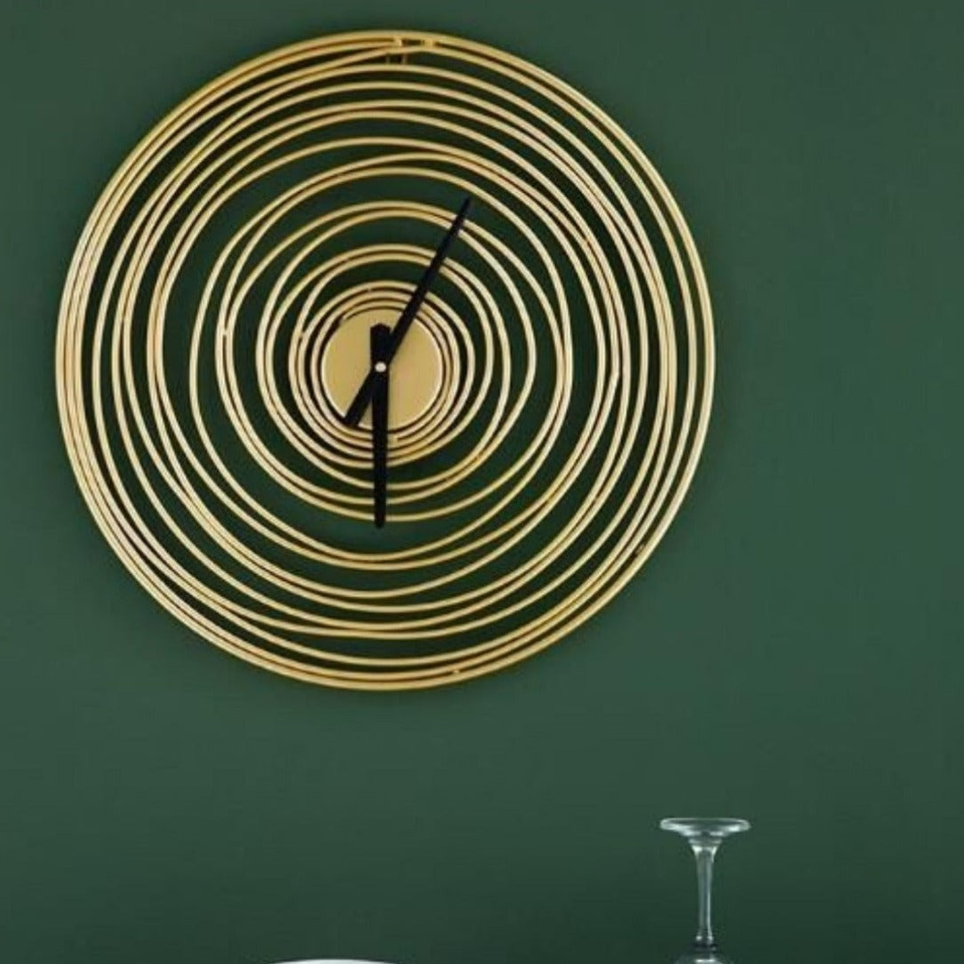 Modern Metallic Web Wall Clock ( Dia 24 Inches ) - The Gharnish - A Unit of Satkala Creations