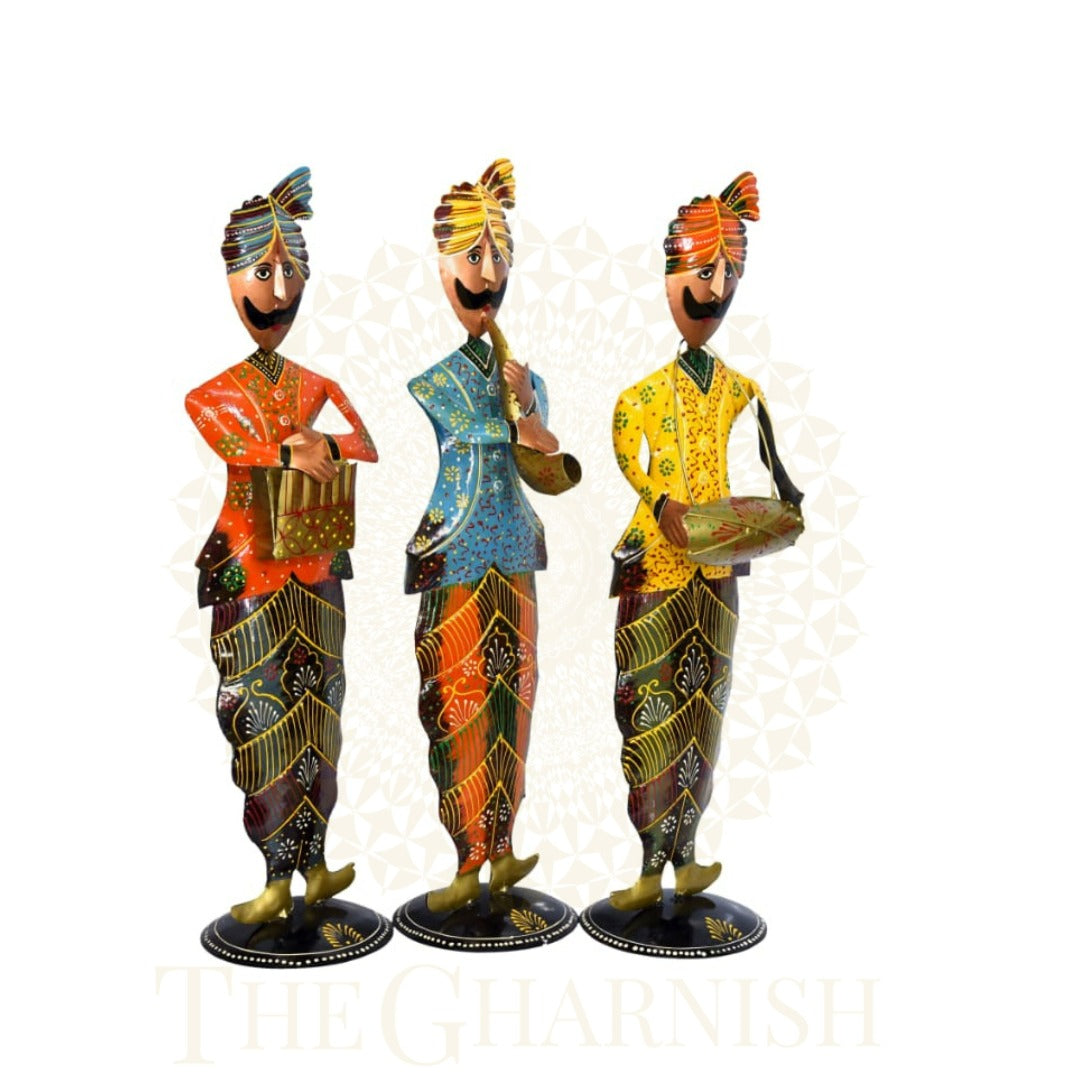 Punjabi Musician Set of 3 - The Gharnish - A Unit of Satkala Creations