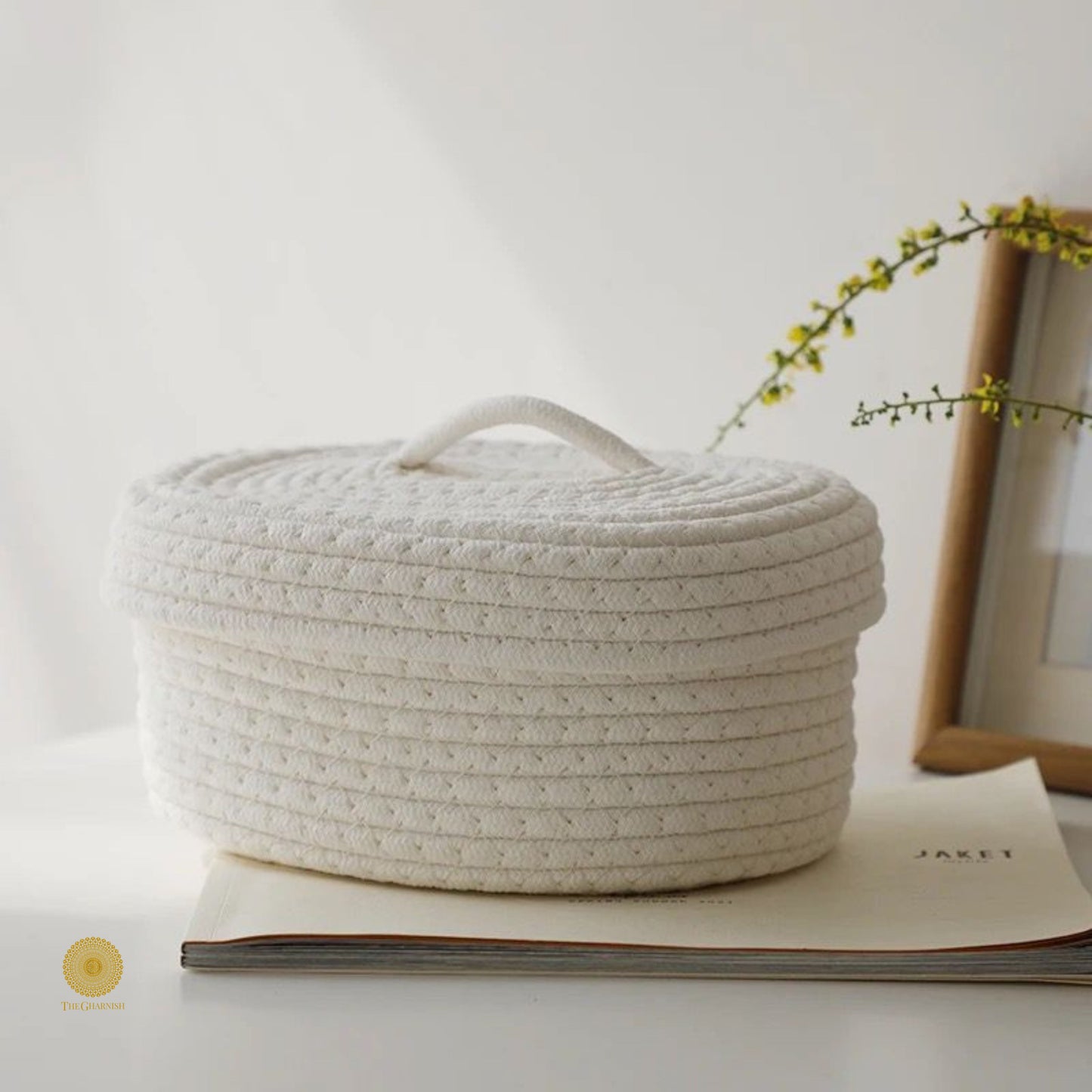 Oval Jute Multipurpose Basket - The Gharnish - A Unit of Satkala Creations