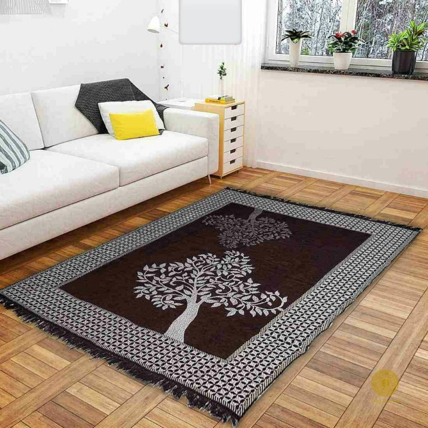 Chennile Tree Printed Carpet - The Gharnish - A Unit of Satkala Creations