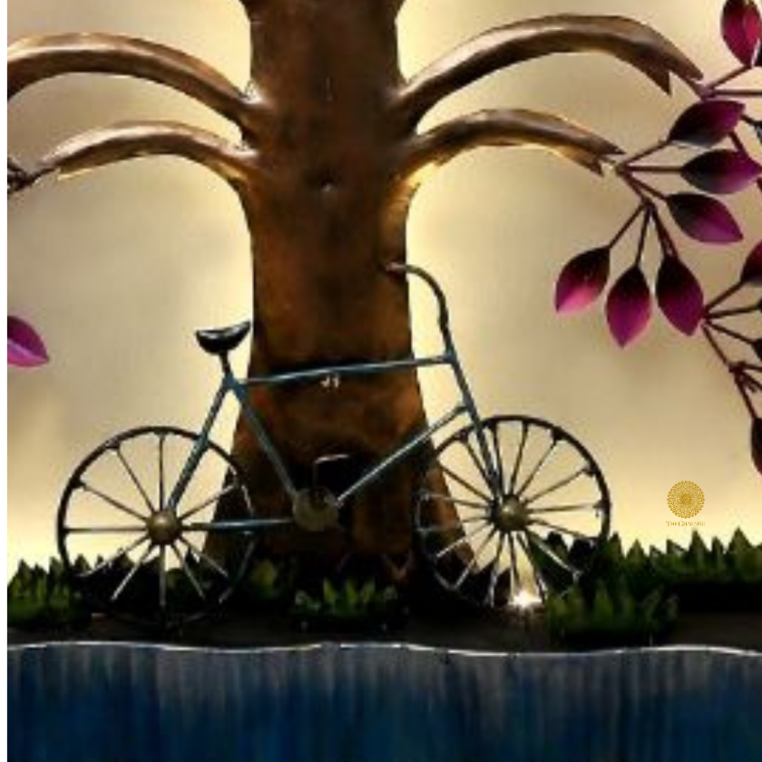 Cycle Tree Metallic Wall Art - The Gharnish - A Unit of Satkala Creations