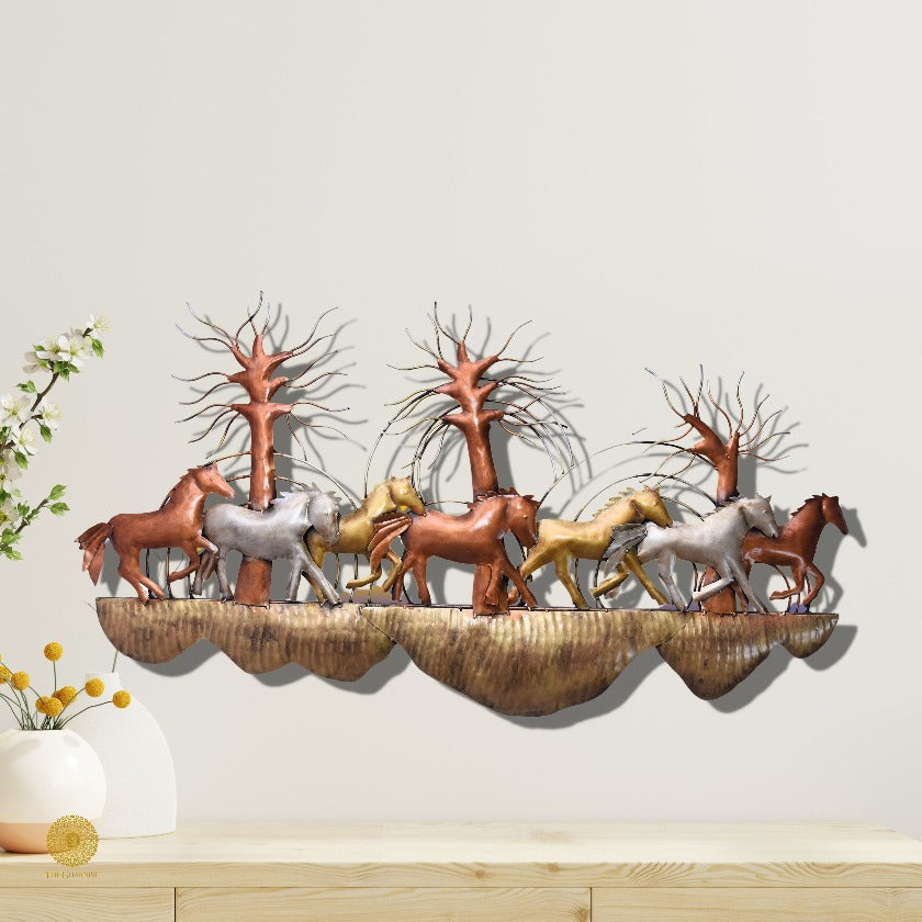 Herd of Horses Wall Art - The Gharnish - A Unit of Satkala Creations